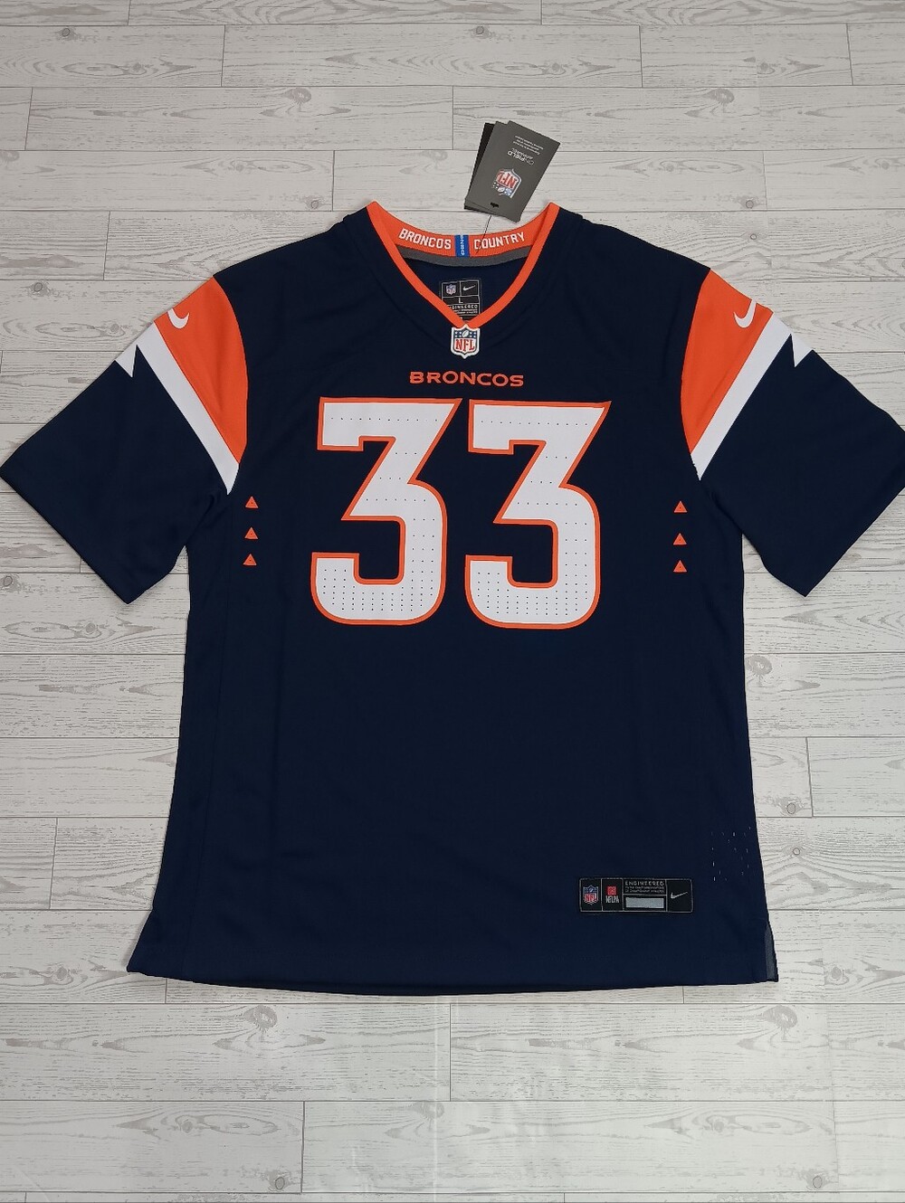 NWT Nike Youth Unisex Javonte Williams #33 Denver Broncos Football Jersey Sz L